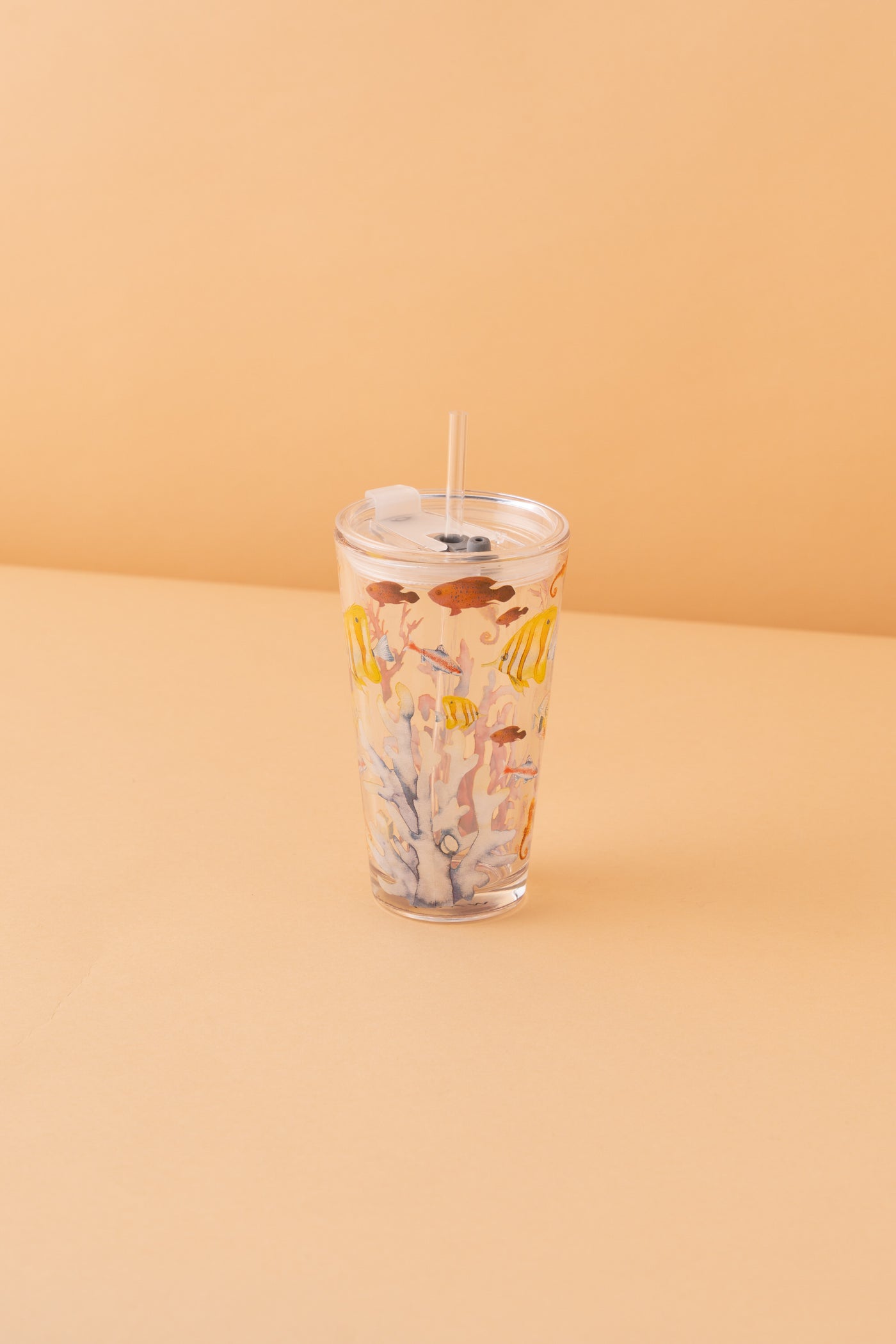 B22 Glass Mug With Lid + Straw