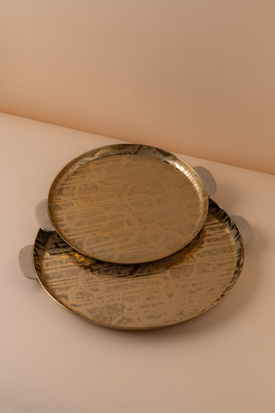 DS3 Round Serving Trays Set 2 Pcs