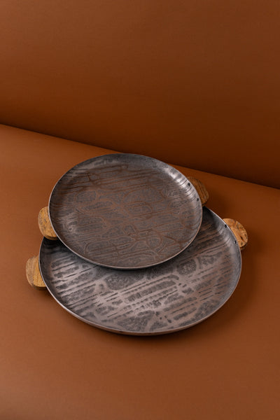 DS3 Round Serving Trays Set 2 Pcs