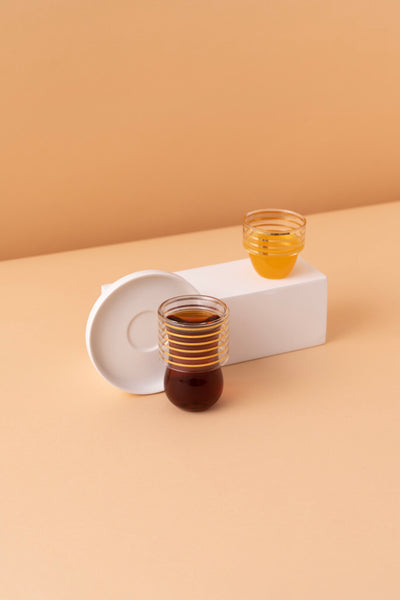 طقم شاي وقهوة دبل وول 18 قطعة GM6