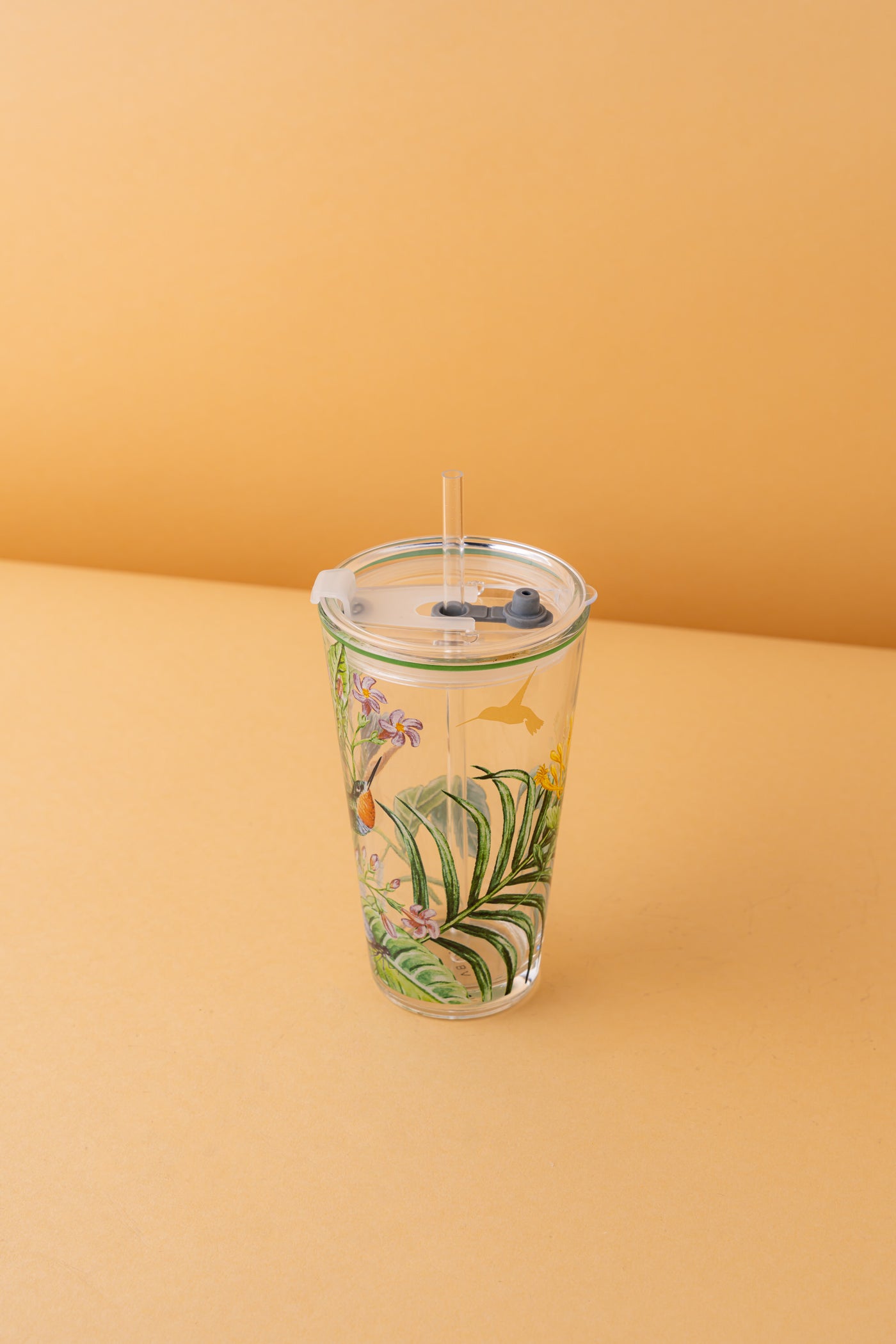 B20 Glass Mug With Lid + Straw