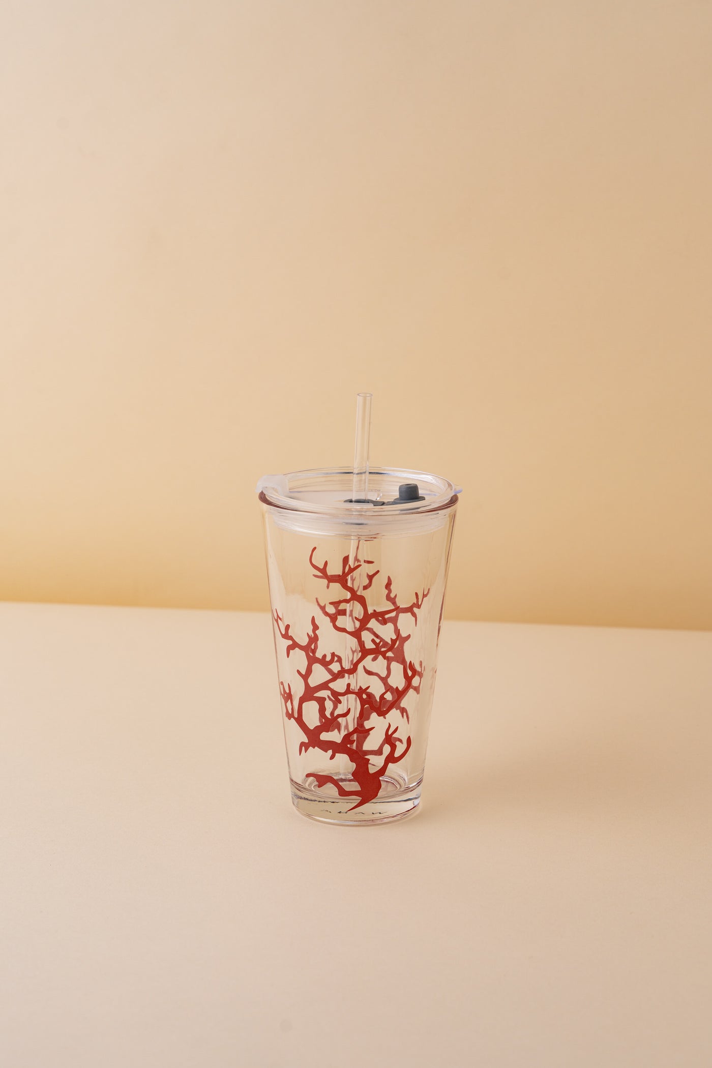 B25 Glass Mug With Lid + Straw