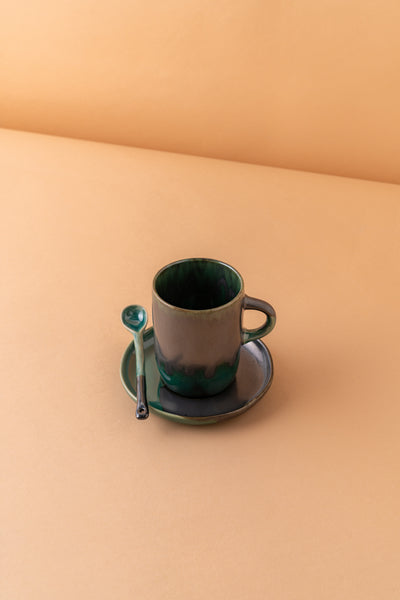 L24 Ceramic Cup W Saucer + Spoon