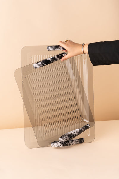 طقم صواني اكريليك 2 ذهبي GF6 