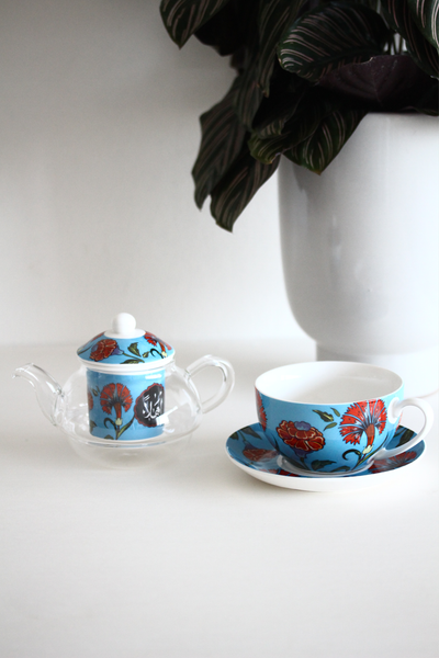 B1 Teapot with Cup Blue