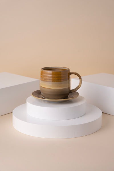 L17 Ceramic Cup With Saucer