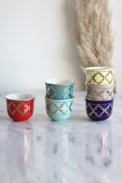 R1 Arabic Gawa Cups Set 6 Pcs