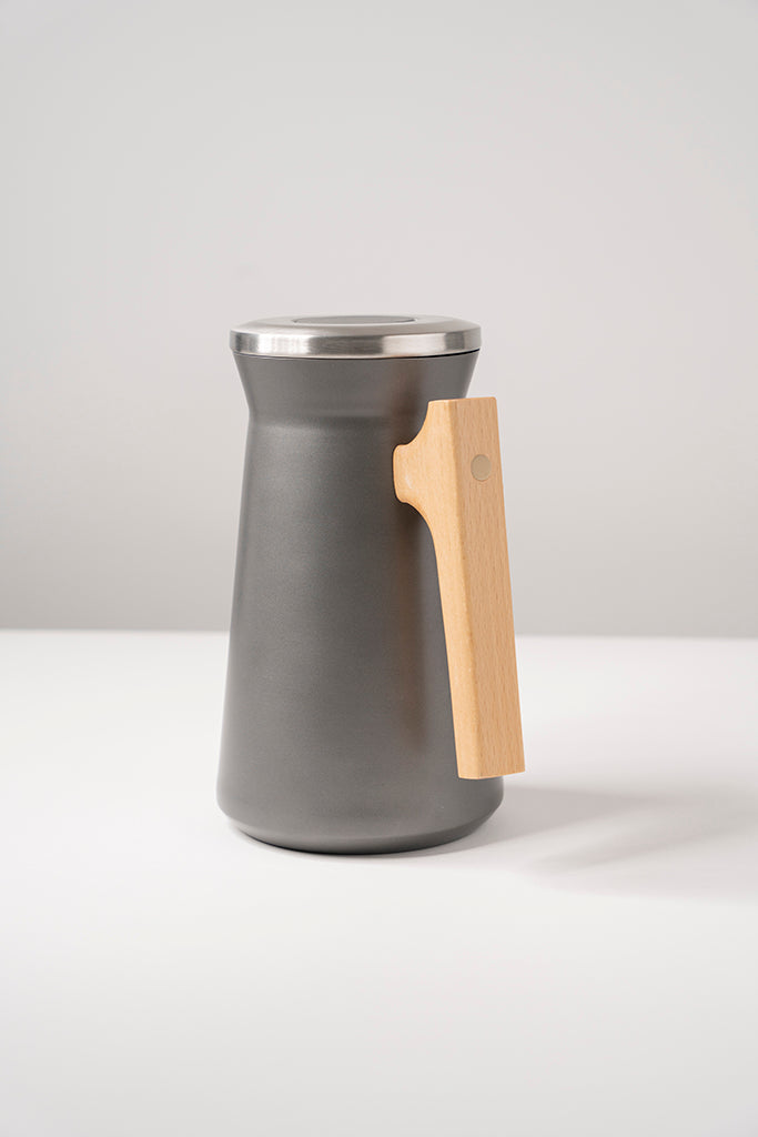 Steel Flask With Wooden Handle 1L