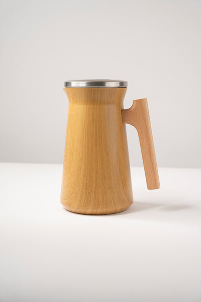 Steel Flask With Wooden Handle 1L