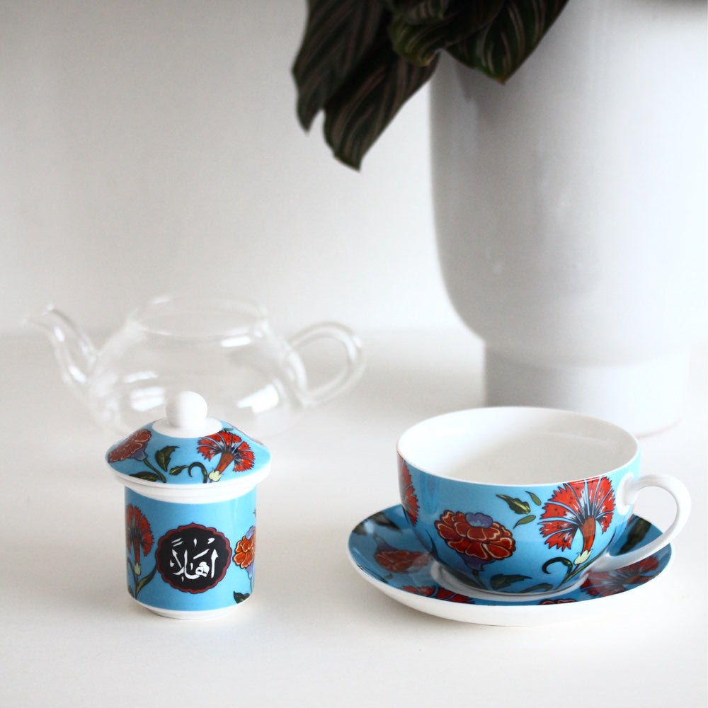 B1 Teapot with Cup Blue