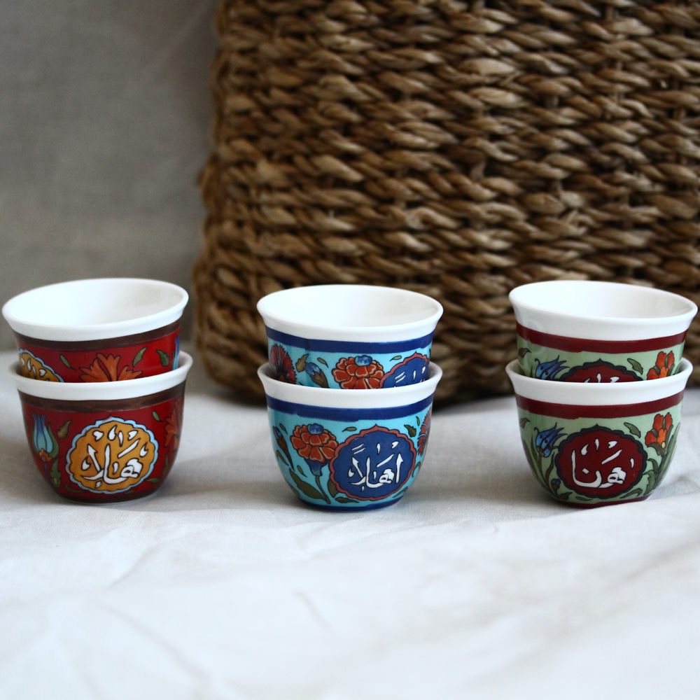 KL5 Arabic Gawa Cups Set 6 Pcs