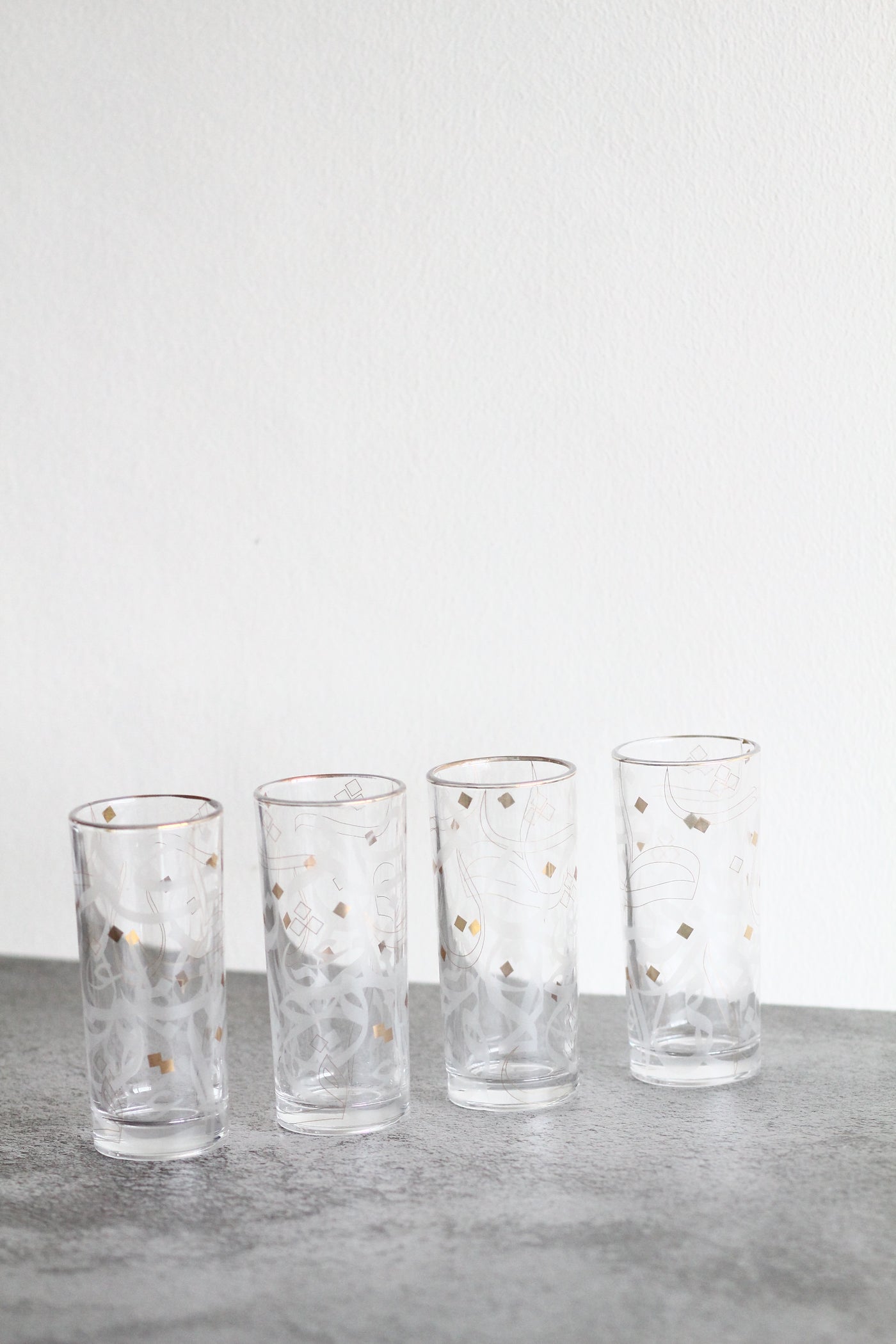 KL1 Glass Cups Set 4 Pcs White