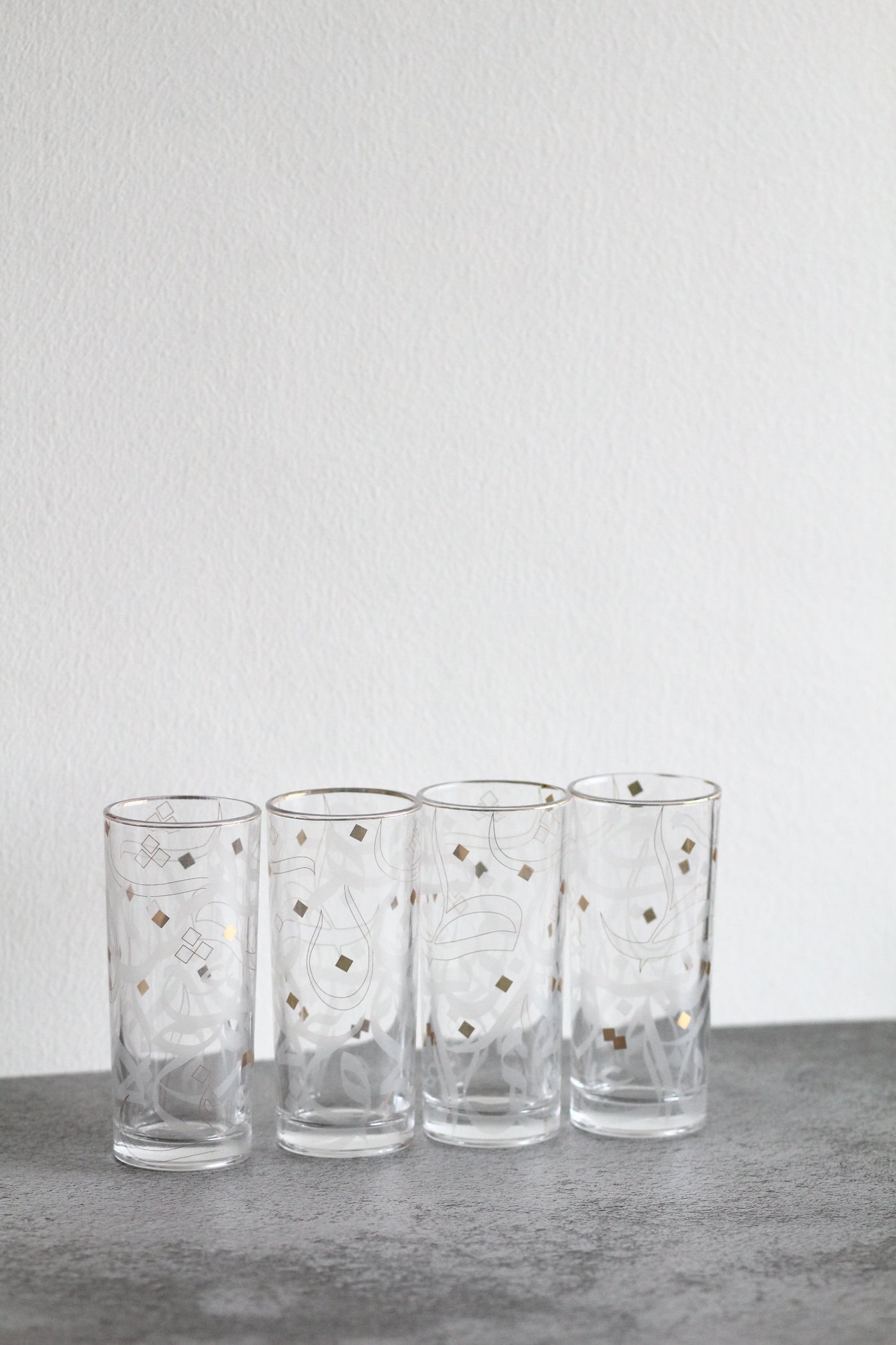 KL1 Glass Cups Set 4 Pcs White