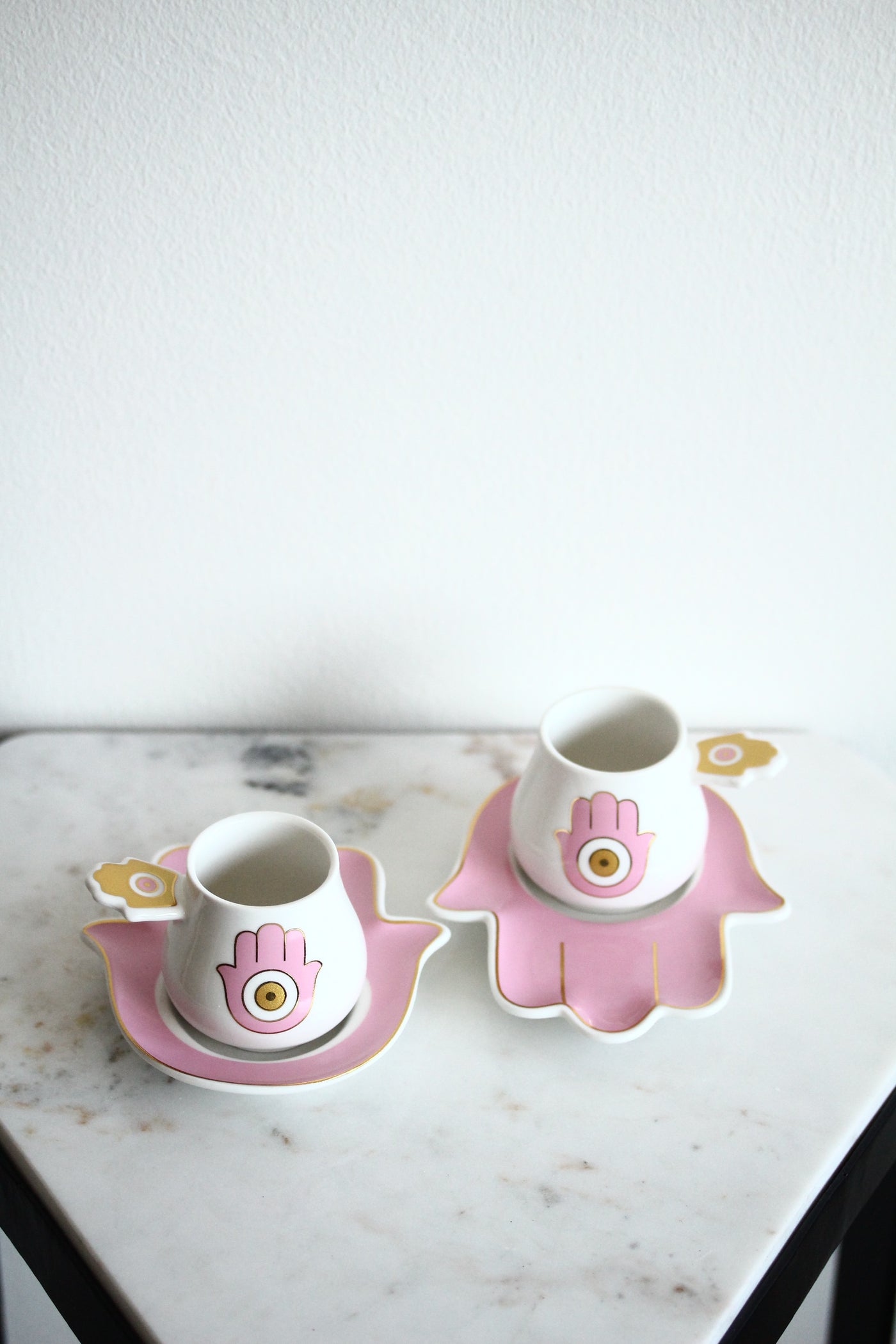 H23 Coffee Cups Set 2 Pcs Pink